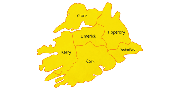 map of Bouncy Castle hire Cork Kerry